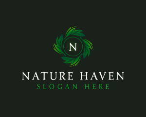 Natural Organic Leaf logo design