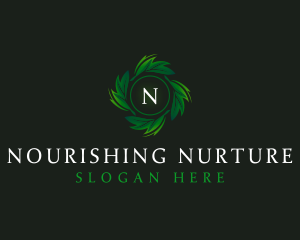 Natural Organic Leaf logo design