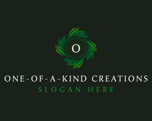 Natural Organic Leaf logo design