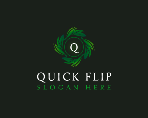 Natural Organic Leaf logo design