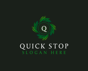 Natural Organic Leaf logo design