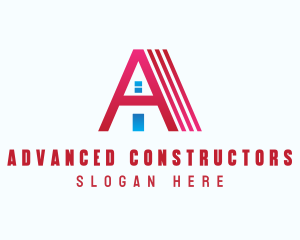 Roof Property Letter A logo design