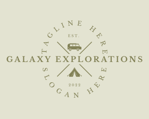 Hipster Camping Equipment logo design