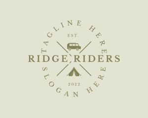 Hipster Camping Equipment logo design