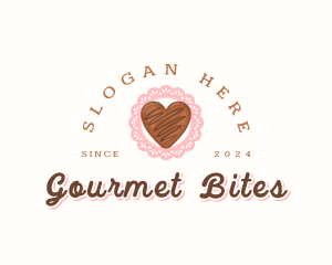 Chocolate Heart Candy logo design