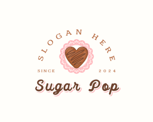 Chocolate Heart Candy logo design