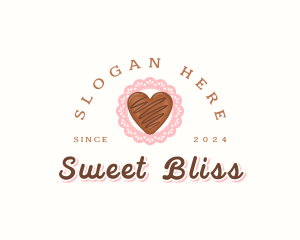 Chocolate Heart Candy logo design