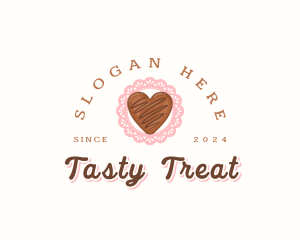 Chocolate Heart Candy logo design