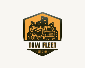 Trucking Concrete Truck logo design