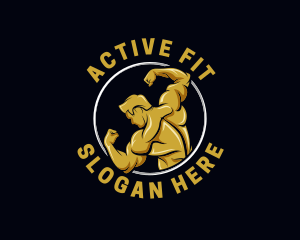 Bodybuilder Fitness Gym logo design