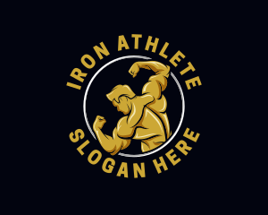 Bodybuilder Fitness Gym logo design