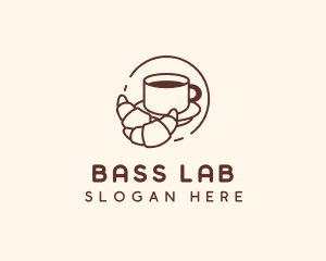 Croissant Coffee Line logo design