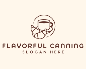 Croissant Coffee Line logo design