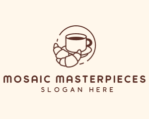 Croissant Coffee Line logo design