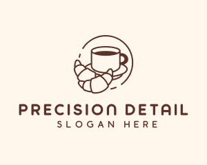 Croissant Coffee Line logo design