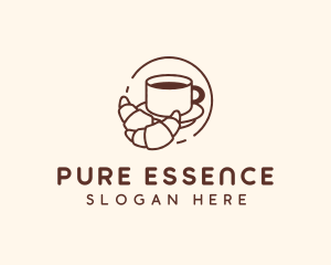 Croissant Coffee Line logo design