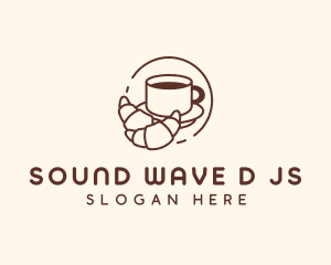 Croissant Coffee Line logo design