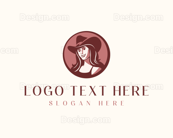 Cowgirl Western Hat Logo