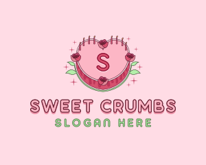 Floral Heart Cake logo design