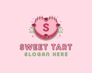 Floral Heart Cake logo design