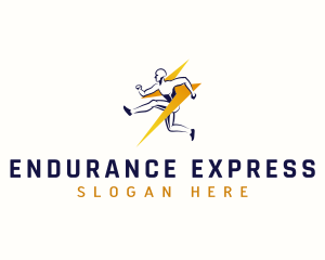 Marathon Fitness Runner logo design