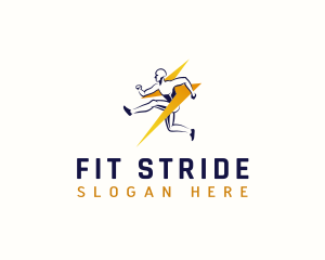 Marathon Fitness Runner logo design