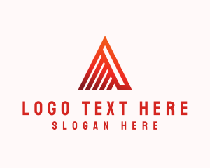Linear Letter A Minimalist Mountain  logo