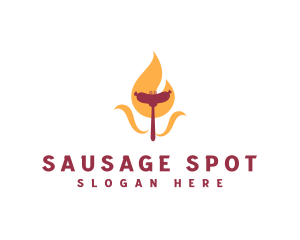 Fire Grill Sausage logo design