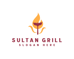 Fire Grill Sausage logo design