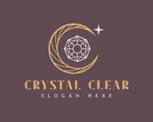 Moon Diamond Crystals logo design