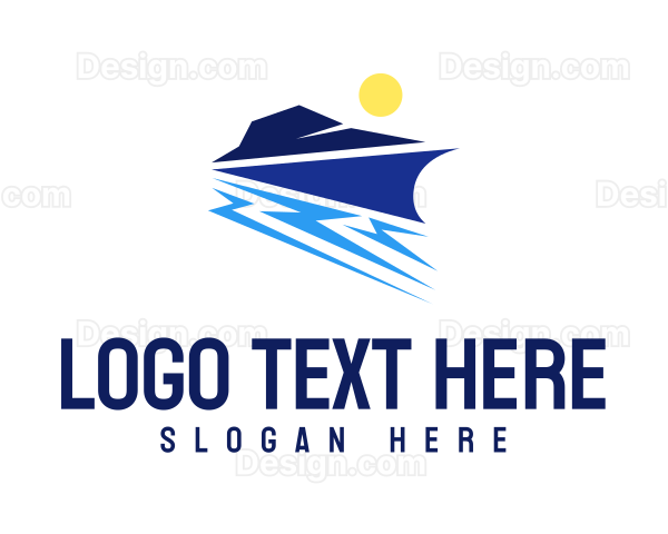 Abstract Sea Yacht Logo