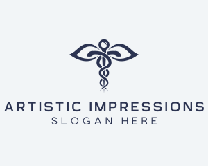 Medical Health Caduceus logo design