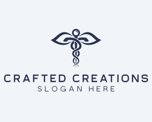 Medical Health Caduceus logo design