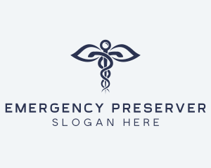 Medical Health Caduceus logo design