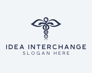 Medical Health Caduceus logo design