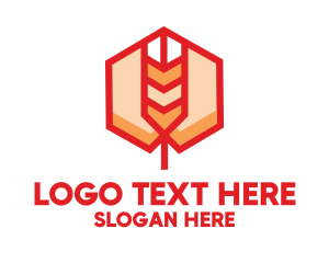 Red Wheat Hexagon logo