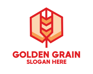 Red Wheat Hexagon logo