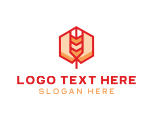 Red Wheat Hexagon logo