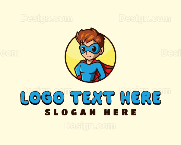 Cartoon Superhero Costume Logo