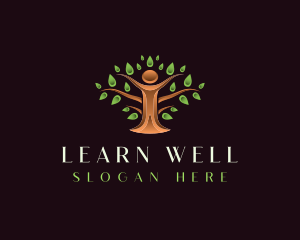 Human Wellness Tree logo design