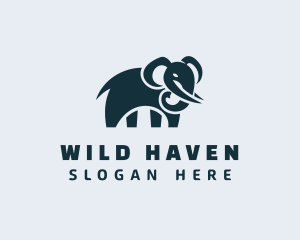 Wild Elephant Animal logo design