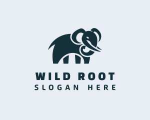 Wild Elephant Animal logo design