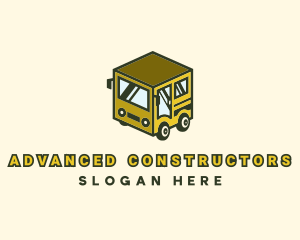 Cube Automotive Van Truck logo design