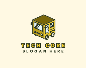 Cube Automotive Van Truck logo design