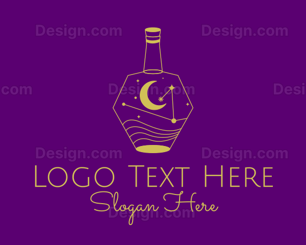 Yellow Astrology Bottle Logo