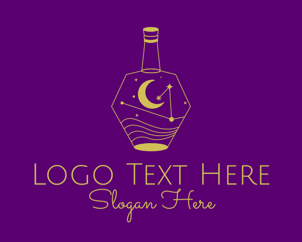 Yellow Astrology Bottle logo