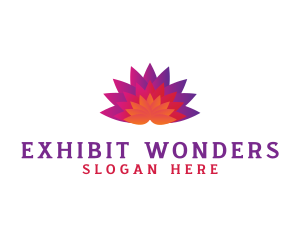 Colorful Fan Flower logo