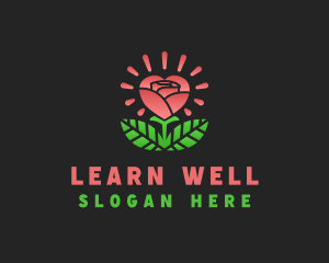 Rose Wellness Heart logo design