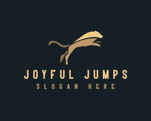 Jumping Wild Jaguar logo design