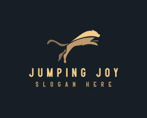 Jumping Wild Jaguar logo design